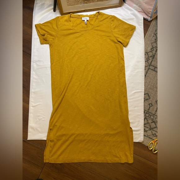 Jessica Simpson size large mustard yellow midi dresss - Picture 1 of 8